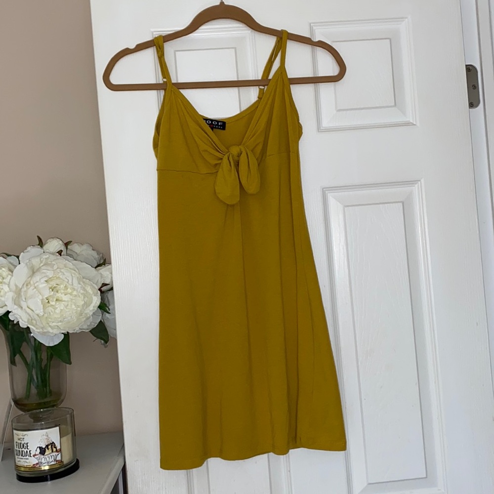 Mustard yellow sundress with bow